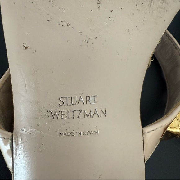 STUART WEITZMAN Stella Leather Sandals in Blush - Picture 8 of 12